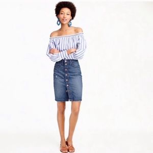 J. Crew Denim Button Down Skirt EUC size 4